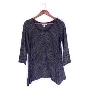 Dressbarn Stretchy Green Patterned Tunic